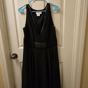 Fiesta Black Maxi Dress with Embellished Straps